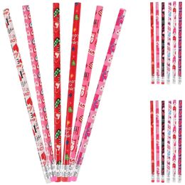 Valentine's Day Portable Drawing Pencils Examination Heart-pattern Kids Lead 240118