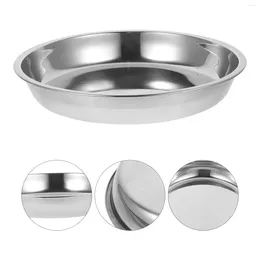 Dinnerware Sets Stainless Steel Dinner Plate Large Round Metal Serving Dish