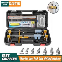 Professional Hand Tool Sets Door Lock Hole Opener Fixture Wooden Slotting Machine Woodworking Installation Punching