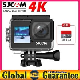 Sports Action Video Cameras SJCAM Action Camera SJ4000 Dual Screen 4K 30PFS 4x Zoom WIFI Motorcycle Bicycle Helmet Waterproof Cam Sports Video DV Cameras YQ240129