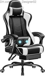 Other Furniture Gaming Chair Video Game Chair with Footrest and Massage Lumbar Support Ergonomic Computer Chair Height Adjustable with Q240129