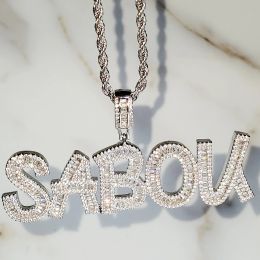 Necklaces Blingbling Custom Nameplate Necklace,Hot Popular Men's Jewelry,Personalized Birthday Gift for Boys,Christmas Gifts,Name Necklace