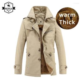 Men's Trench Coats Winter Thicken Laple Cotton Mens Warm Windproof Multi-pocket Cargo Male Large Size 5XL Outdoor Windbreaker Jackets