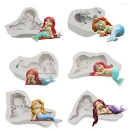 Baking Moulds 3D Mermaid Cake Fudge Silicone Mold DIY Chocolate Fondant Molds Decorating Tools Accessories Handmade Soap