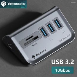 Yottamaster Multi Port Splitter USB A Type C Docking Station Multiple 4 Slot Plug Hub Socket Extender Dock Adapter For PC Laptop