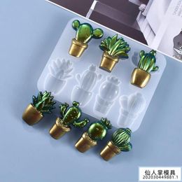 Baking Moulds Transparent Silicone Mould Dried Flower Resin Decorative Craft DIY Cactus Mould Epoxy Moulds For Jewellery