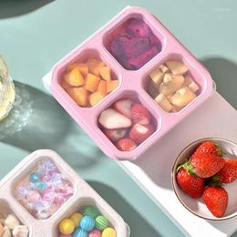 Dinnerware Bento Box Lunch Adult LunchBox Containers For Toddler Kids Adults 4 Compartments Fork Leak-Proof Microwave Dishwasher