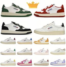 Medalists Action Panda Red Green Black White Suede Low Casual Shoes Men Women USA Upper Two-Tone Pink Golden Size 36-43