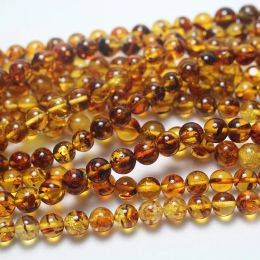 Lucite Meihan Natural A+ the Piebald Amber Original Rock Stone Loose Strand Beads for Jewellery Making Diy Design Gift
