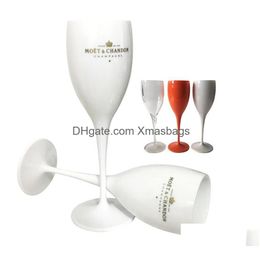 Wine Glasses 1 Party White Champagnes Coupes Cocktail Beer Whiskey Champagne Flute Inventory Wholesale Drop Delivery Home Garden Kit Dh8Lf