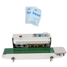 Commercial Continuous Band Sealer Sealing Machine Automatic Heat Seal Pouch Sealing Printing Machine For Sale