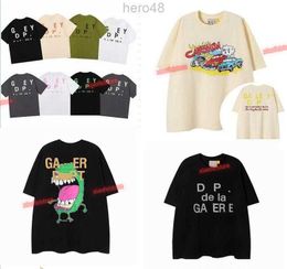 Men's T-shirts Tees Designer Summer Gallary Shirt Alphabet Printed Star Same Round Neck Short Sleeve T-shirt for Men and Women Oversize HLOL