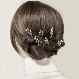 Hair Clips 6Pcs Luxury Women Aolly Pearl Crystal Hairpin Bridal Wedding Jewellery Accessories