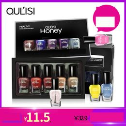 Nail Polish Olis Set Quick Dry No Bake Peel Tear Water Beginner Oil 5Ml10 Bottle Drop Delivery Otl2N