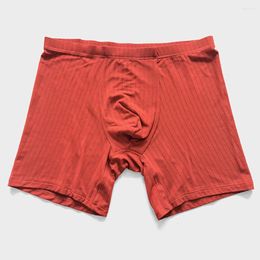 Underpants Men Solid Modal Underwear Lengthening Wear Resistant Boxer Briefs Middle Waist Panties Sports Shorts Lingerie Breathable