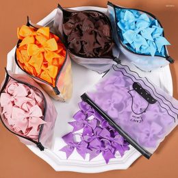 Hair Accessories 5/10/20Pcs Mini Solid Colour Bows Elastic Bands For Kids Girls Small Rubber Band Tie Ponytail Holder