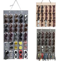 Eyeglass Sunglasses Container Organizer Storage Display Wall Hanging Bag Pocket Stand Organizer Holder For Glasses Storage2696