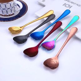 Spoons Stainless Steel Heart Shaped Coffee Spoon Long Handle Dessert Sugar Stirring Kitchen Accessories