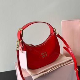 Mimu Hobo Bags Patent Leather Luxury Designer Bag Red Handbags High Quality Underarm Bag Shoulder Bags Purses Designer Woman Handbag Dhgate Bags Wallet