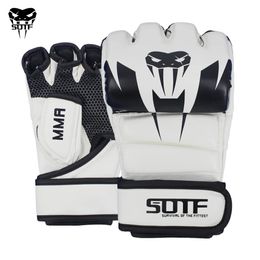 SOTF white MMA Venomous snake Multicolor Boxing gloves MMA gloves Tiger Muay Thai muay thai boxing fight glove Sanda pads box 240125