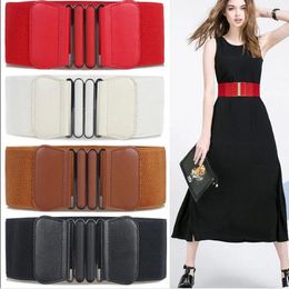 Belts Fashion Solid Colour Stretch Elastic Wide Belt For Dress Cummerbunds Women Waistband Brand Waist Band