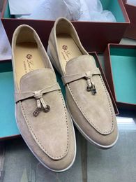 Spring and autumn suede leather with shallow breathability master quality lp loafer 240125