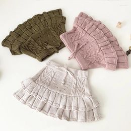 Shorts Autumn Children Clothes Kids Lovely Knitting Skirt Bottoming Princess Pleated Skirts Spring Baby Girls
