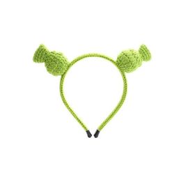 Hair Accessories Shrek Headband With Ears Cute Dressing Up Cosplay Prop Theme Costume Unisex Birthday Party Decorations Gc2450 Drop Ot7Vy