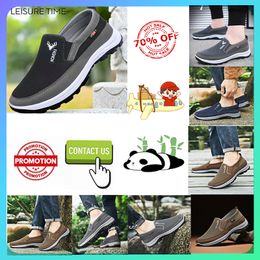 Designer Casual Platform Step on shoes for middle-aged elderly people women man work Autumn Comfortable wear resistant Anti slip soft sole Dad's shoes