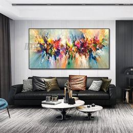 Paintings Abstract Hand Painted Oil Painting Landscape On Canvas Colorful Wall Art Pictures For LivingRoom Home Decoration269q