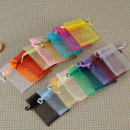 Bangle 50pcs Jewellery Transparent Bags Organza Jewellery Packaging Bag Earring Necklaces Bracelets Holder Pouches Wedding Gift Pouches 50%