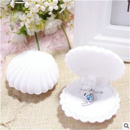 Shell Shape Velvet Jewellery Organiser Elegant Earring Storage Box Creative Necklace Holder Popular Women Gift Box294E