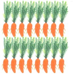 Decorative Flowers 60 Pcs Simulated Carrot Plant Vegetable Pography Props Cake Kitchen Plastic Lifelike Artificial For Party Carrots Model