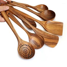 1PC Unpainted Acacia Wooden Kitchen Tools Unique Household Solid Wood Kitchen Tools Tablespoons1221x