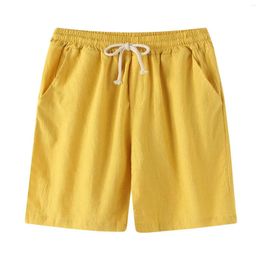 Men's Shorts Mens Youth Solid Drawstring Sports Breathable Cotton Double Pocket Trunks Casual Retro Comfort Sportswear