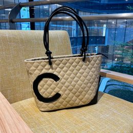 Basket Bag Fashion Womens Shoulder Bag 41cm Leather Diamond Pattern Big Logo Luxury Handbag Travel Airport Bag Underarm Bag Makeup Bags Large Capacity Shopping Bags