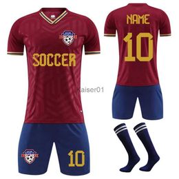 Fans Tops Tees Other Sporting Goods Hot Youth Survetement Football Jerseys Uniforms Childrens Soccer Shirts Shorts Soccer Kits Sets Clothing Men PlayBall Tra