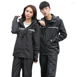 Raincoats Fashion Raincoat Rain Pants Suit Long Full Body Waterproof Women Split Electric Bicycle Riding Reflective Jacket