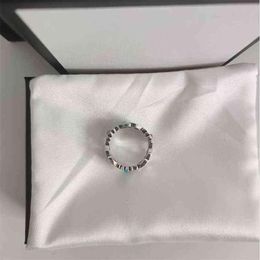 Ring Daisy Turquoise Rings Men and Women Hollow Flower High Quality Charm Sterling Silver Couple Gift2871