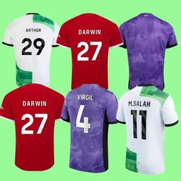 23/24 The Reds Soccer Jerseys-Virgil, Diaz,lIv Salah, Szoboszlai Editions.Premium Designs for Fans - Home, Away, Third Kits, Kids' Collection. Various Sizes