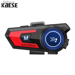 Walkie Talkie Motorcycle Helmet Intercom Bluetooth Headset Hands Free Call Wireless Noise Reduction Waterproof Interphone YQ240130