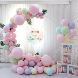 98cm White Plastic Balloon Arch Ring DIY Background Holder Circle Ballon Column Base Baby Shower Birthday Wedding Party Decor Deco267S