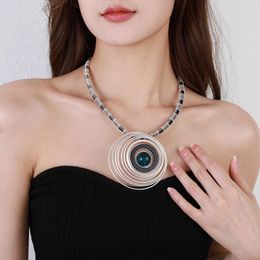 Pendant Necklaces Multilayer Circle Exaggerate Necklace Pretty Wedding Jewelry