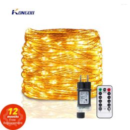 Strings 100M LED String Lights Street Fairy Christmas Tree Garland For Outdoor Home Party Year Wedding Decoration