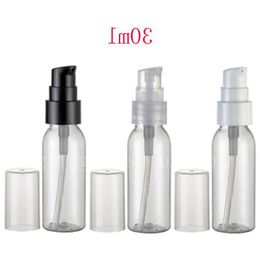 30ml Transparent Empty Lotion Cream Pump Travel Plastic Bottles Containers, 1oz Clear PET Bottle Treatment Pump 100pc/lot Vqohw