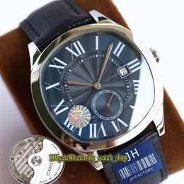 TW F5 version THK-12mm Drive De WSNM0011 Cal 1904-PS MC Automatic Roman numeral Blue Dial Mens Watch 316L Steel Case Leather 279j