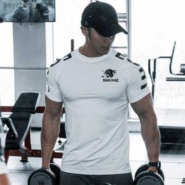 Men's T-Shirts Summer MenS Gym Sports T Shirt Graphic Tees Cool And Dry Quickly Solid Color Short Sleeve Tops Casual O-Neck Tshirt M-3XL Ropa Q240130