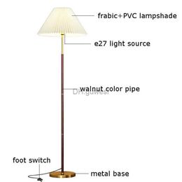 Floor Lamps Nordic Stand Lamp Led Floor Light Design Living Room Sofa Bedroom Bedside Decoration Home Lighting Fixture Fabric Lampshade YQ240130