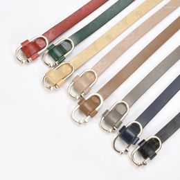 Belts Women's Fine Two-layer Cow Belt Simple Fashionable Personalized Knotted Hole Free Versatile Small For Women