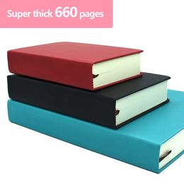 Super Thick Blank Page Bullet Notebook A4A5A6 Leather Office Supplies Business Notepad Ivory White Paper Handmade Plan Agenda 240127